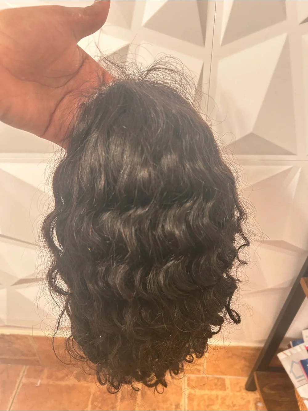 Long Deep Wave Black Lace Front Wig with Natural Hairline